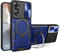 SEAHAI Funda para Realme 10 4G, [Rugged Armour] Antigolpes Carcasa con Metálico Anillo Magnético Soporte y Cámara Deslizante Proteger, Anti-Caída Silicona Case - Azul