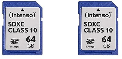 Intenso SDXC 64GB Class 10 Speicherkarte (Packung mit 2)