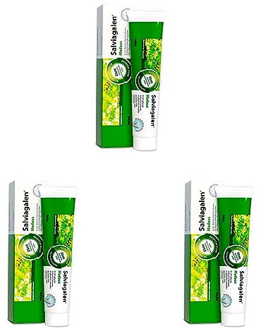 Salviagalen Madaus (75 ml) - Medizinische Zahnpasta ohne Fluorid | Zahnreinigung für empfindliche Zähne mit Dreifach-Aktivschutz (Packung mit 3)