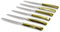Rivadossi Sandro 7706COT06 Set di Coltelli da Tavola, 6 Pezzi-Giada-100% Made in Italy, Artigianalità e Design, Acciaio Inox 18/10, Verde Oliva