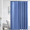 Furlinic Badvorhang Duschvorhang Badewannenvorhang Überlänge Anti-Schimmel für Badezimmer,Textiler Vorhang aus Stoff Waschbar Wasserdicht Blickdicht,Größe 200x240 cm Hellmarineblau mit 12 Haken.
