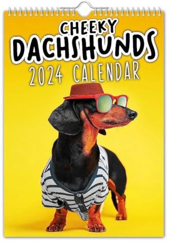 Dropfree 1 Stück 2024 Frecher Dackel-Kalender, Neujahrsgeschenke, Geschenk, Wie Abgebildet, Papier-Wanddekoration, Zeitplanung, Hängekalender, Wand