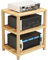 Professionelles Verstärker-Rack HiFi-Lautsprecherschrank Multifunktionales Massivholz-Mehrschicht-Audiokabinett Verletzt den Boden Nicht Gute Wärmeableitung (Color : Log Colour, S : 3st Floor)