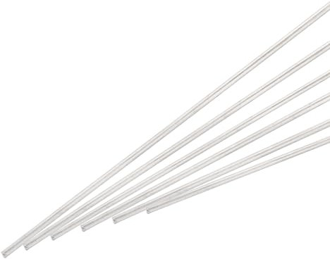 QUARKZMAN 6 Piezas de Varillas Redondas de Acero Inoxidable 304, 1mm X 300mm para Varios Proyectos de Ejes, Manualidades, Modelos de Coches, Aviones y BaRCos