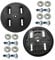 Durchmesser 99 mm Snowboardbindungs-Montageplatte Scheibe 4 Lochmuster 4 x 4 Ersatzteile Strap-In Technine mit Schraubenbefestigungsset