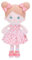 OUOZZZ Baby Puppe, Weiche Stoffpuppe mit Kleidung, Blaue Augen und Rosa Kleid Puppe Kuschelpuppe für Kinder ab 3 Monaten - Baby Geschenk zur Geburt Mädchen Jungen, 38cm