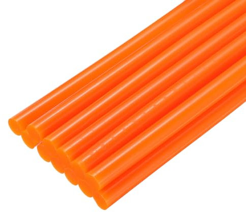 sourcing map Mini Hot Glue Sticks for Glue Gun 7mm x 200mm Orange 12pcs