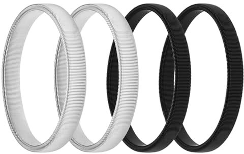 Ansodo 4Pcs Adjustable Shirt Sleeve Holders, Reusable Metal Elastic Armband Shirt Armbands Women Men,Keeps Cuffs from Sliding,Comfortable Wear