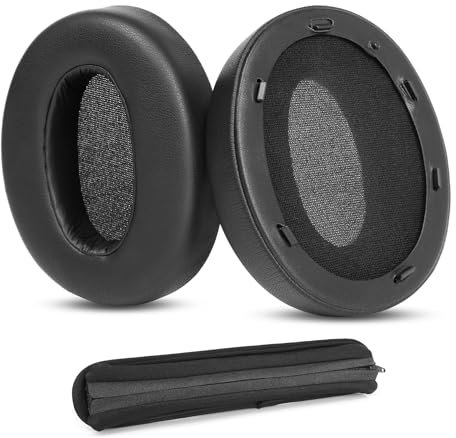 XRHTONG Prime Earpads Replacement+Headband Compatible with Sony WH-XB910N XB910N XB 910NHeadphone Ear pads Cushion(Protein Leather/Memory Foam)