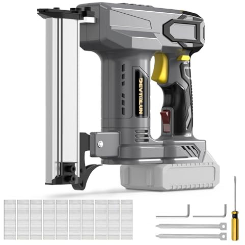 Clavadora inalámbrica de calibre 18 para batería Dewalt de 20 V (sin batería), pistola de clavos alimentada por pilas, pistola de clavos eléctrica sin escobillas con 1000 clavos, 3/8 a 1-1/4 pulgadas