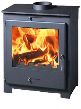 DEFRA Approved Wood Burning Multifuel Stove, Black