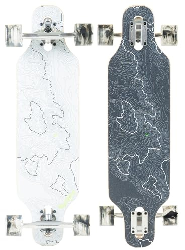Cruiser Skateboard für Erwachsene und Jugendliche – leichtes 78,7 cm Ahorn-Deck – Glatte 70 mm Räder – Madd Gear Longboard (Gelände)