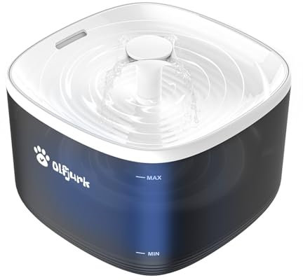 Fontaine à Eau pour Chat Automatique, Olfjurk 3L Fontaine à Eau pour Animaux de Compagnie Distributeur d'eau pour Chien avec Un Réservoir d'eau Amovible, Nettoyage Facile pour Chats, Chien