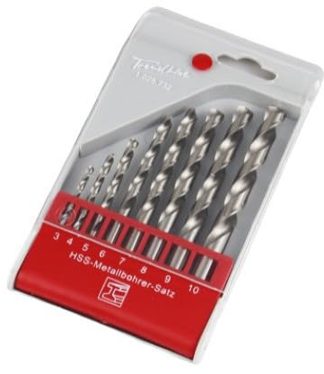 TrendLine Bohrer-Set für Metall 8-teilig Rundschaft Metallbohrer