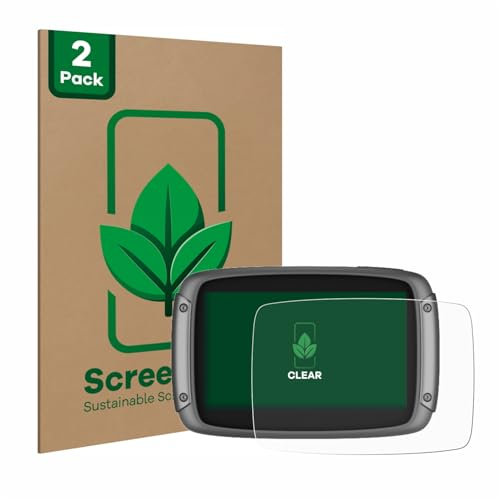 ScreenLeaf (2 Stück Schutzfolie für TomTom Rider 500/550 [nachhaltiger Displayschutz, Folie, transparent, kratzfest]