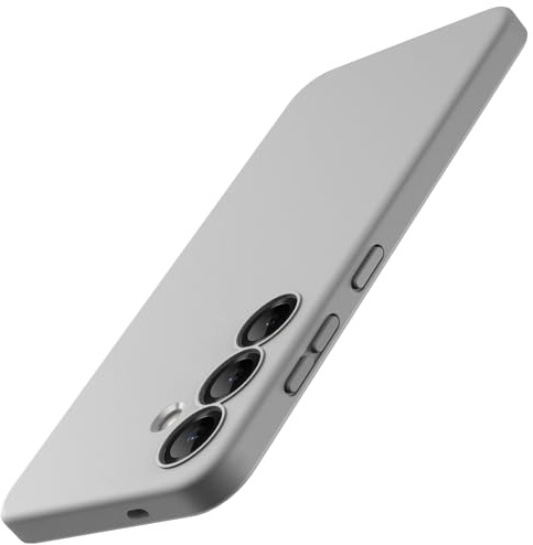JETech Dünn Hülle für Samsung Galaxy S25 5G, Vollständiger Kameraschutz, Weiche TPU Slim Schutzhülle mit Matt Finish, Stoßfest (Silver Shadow)