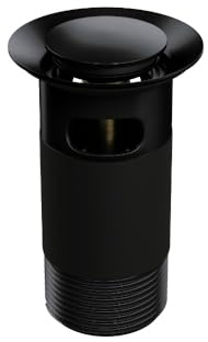 TOP-FIX Easy Fit Basin Sink Click Clack Pop Up Slotted Top Fix Waste - Matt Black - PBW-TOP-01-MB (PDT-000732)