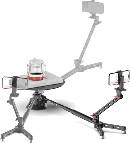 VNATWGOO 360-Grad-Rotierender Kamera-Schieber, Professioneller Fotografie-Drehtisch, FüR Kommerzielle Videos, Food-Shooting, Produkt Fotografie