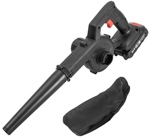 QZCX Cordless Leaf Blower High Power Rechargeable Vacuum Cleaner Air Blowing Adjustable Speed Garden Lawn Dust Cleaner