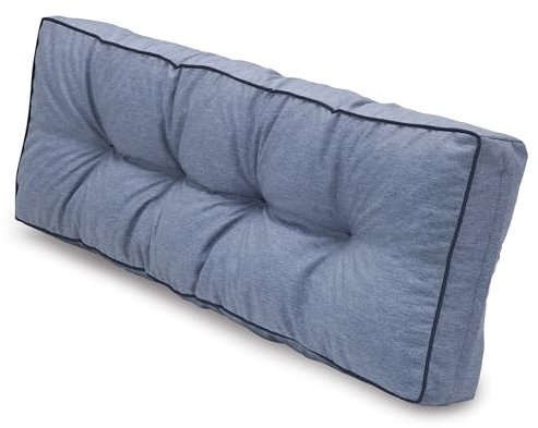 Spatium Palettenkissen, 100% abnehmbar Bezug wasserdicht, UV-beständig, Outdoor/Indoor Palettenauflage Palettenpolster Palettenmöbel (Rückenkissen 120x50, Denim)