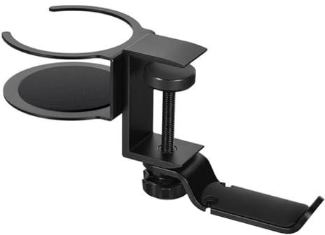 uikios 360 Degree Rotating Under Table Cup Holder Gaming Headsets Hangers Mount Drink Cup Mugs Rack AntiSpill Cup Holder Enduri