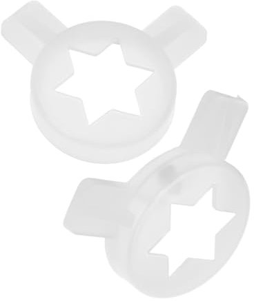 VICASKY Ice Cream Machine Nozzle Tips 2pcs Hexagon Star Shape Food-Grade Attachment for Homemade Ice Cream Maker Accessories for Commercial and Home Use