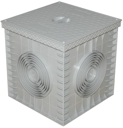 Boîte de jonction étanche extérieur pour câbles électriques puits de terre électrique coffret électrique pour extérieur boîtier étanche enterrée plastique regard cable enterrée (400x400x400mm)