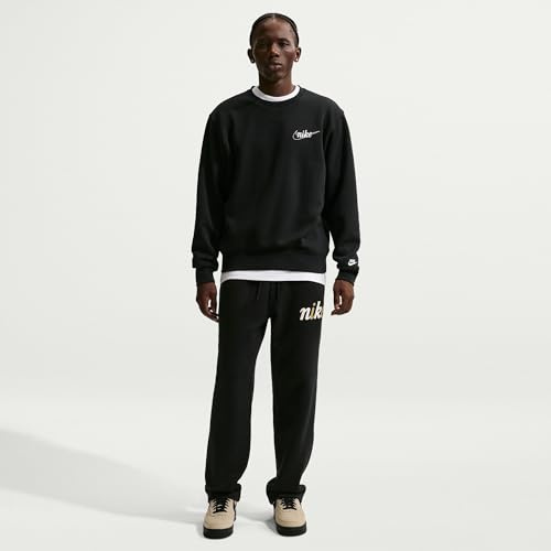 Nike Sportswear Club Fleece-Rundhalsshirt Für Herren, Black/White, IF0679-010, 2XL