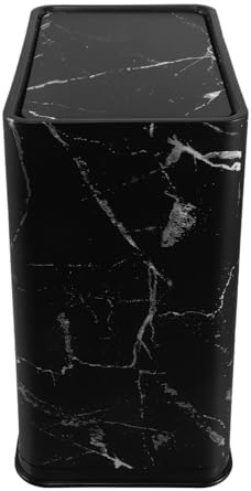 Toyvian Poubelle Étroite en Plastique Noire avec Couvercle Grand Modèle Rectangulaire 10 L Poubelle Cuisine Salle de Bain et Salon Compacte pour Espaces Restreints