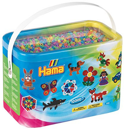 Hama DIY Midi Beads Bucket | Approx. 10.000 Fuse Beads | Mosaic Decoration Arts & Craft for Creative Children Ages 5+ | Mix 50