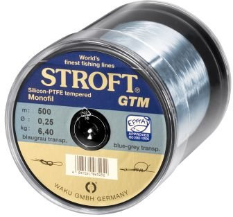 STROFT GTM 500 m Monofile Angelschnur 0.03 mm bis 0.600 mm Blaugrau transparent (0,475mm-19,2Kg)