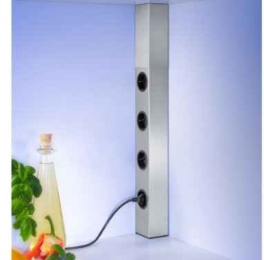 Thebo ST 3004-174856 Steckdosenelement vierfach Wandsteckosensäule Edelstahl