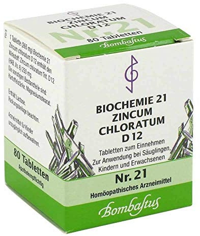 BIOCHEMIE 21 Zincum chloratum D 12 Tabletten 80 St