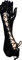 Schwarze wetlook Lack Dessous Handschuhe mit Schnürung S/M