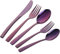 Buyer Star Couverts 20 pièces Set de Couverts Dîner Set pour 4, Couleur Violet Vaisselle Argenterie