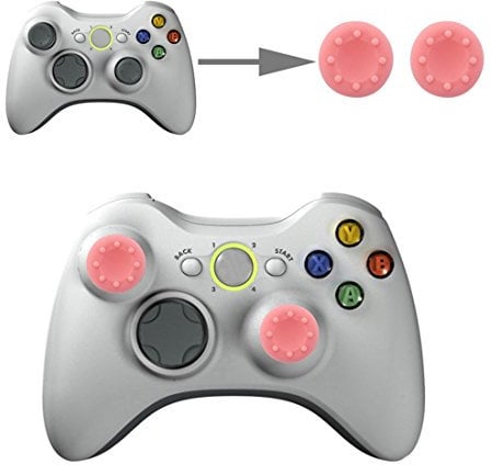 wortek Controller Aufsätze Thumb Grip Control Stick Set Kappe Silikon PS2, PS3, PS4, PS5, Xbox, Xbox 360, Xbox One, Xbox Series X, Nintendo Switch Rosa
