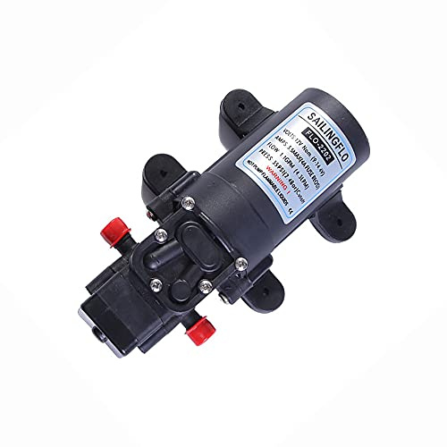 12v Water Pressure Diaphragm Pump 4.3 L/min 1.1 GPM 35 PSI - Caravan RV Marine Boat by SAILFLO