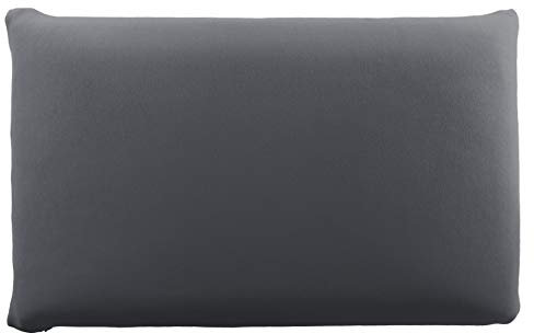Edda Lux Bezug passend für SIEBENSCHLÄFER Kissen, 72 x 42 cm und für MaxxGoods Nackenstützkissen, 70 x 42 cm, Jersey Kissenbezug mit Reißverschluss, aus 100% Baumwolle, in Graphit