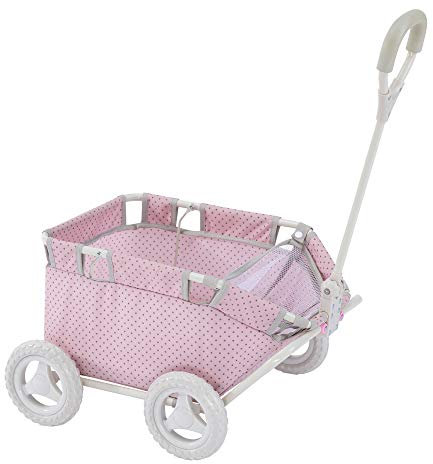 Olivia Little World - Tupfen Prinzessin Puppe Wagon | Kinderwagen | Baby Doll Wagon | Stuff Tier Wagon