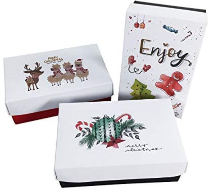 BUNTBOX 2010-26 - Kartonagenset Weihnachten, Größe M, 3 Stück, zum selber zusammenbauen