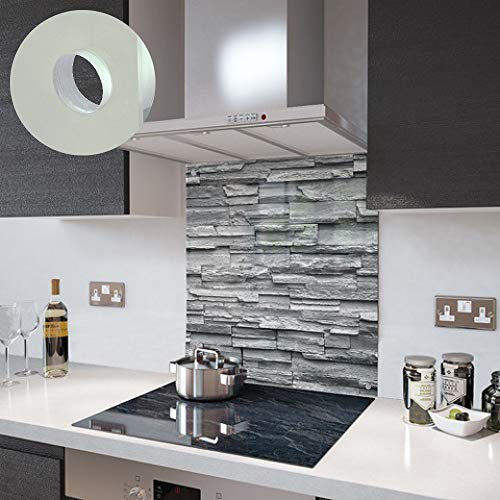 Glass Splashbacks Slate Wall - Made by Premier Range in 75cm Wide x 110cm High with Fixing Holes