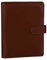 HAUTOCO A5 Binder Abdeckung PU Leder Ringbuch Nachfüllbar Budget Binder, Notizbuch A5 Ringbuch Planer Organizer für Reisearbeit und Organizer, Braun