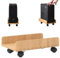 KIRIGEN CPU Stand PC Cart ATX-Case Computer Tower Desktop Case, Mobile Cart Holder with Locking Caster Wheels Natural