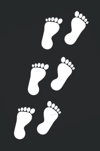 Notizbuch: Fuß Füße Fußspur wandern Fußpflege Podologie Fußmassage Notizbuch schwarz weiß , liniertes Buch zum reinschreiben, 120 Seiten, Softcover, ... Planer Tagebuch Wandertagebuch Gipfelbuch