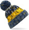 Beechfield B486 Corkscrew Pom Pom Beanie - Morning Frost