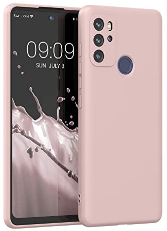 kwmobile Hülle für Motorola Moto G60S TPU Case - Handyhülle unterstützt kabelloses Laden, Flexible Schutzhülle, gummiertes Cover in Coconut Swirl