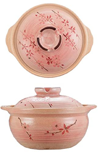 Céramique Cocotte En Poterie Peinte Marmite À Soupe Mijotée Résistance Aux Hautes Températures Marmite En Terre De Style Japonais Marmite Maison Bibimbap Et Ustensiles De Cuisine À Soupe,2.8L
