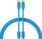 Dj Techtools Chroma Cable USB-C vers C blue, câble USB 2.0 de haute qualité (contacts USB dorés, noyau en ferrite, longueur 1,0m, câble adaptateur, attache velcro intégrée), bleu