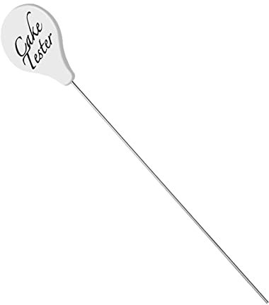 Probador de pasteles, pincho de inoxidable para pasteles, probador de pasteles de cocina, sonda, pincho, aguja, reutilizable, herramienta de palitos para hornear Velas Cumpleaños (white, One Size)