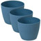 TULMERO Lot de 3 pots de fleurs mats en plastique - Pot décoratif pour grandes plantes - Diamètre : 16 cm - Bleu marine